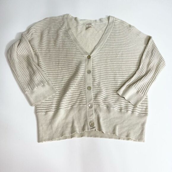 Sundance Sweater Cardigan Silk Blend Womens Small Open Knit V Neck 3/4 Sleeve - Picture 1 of 7